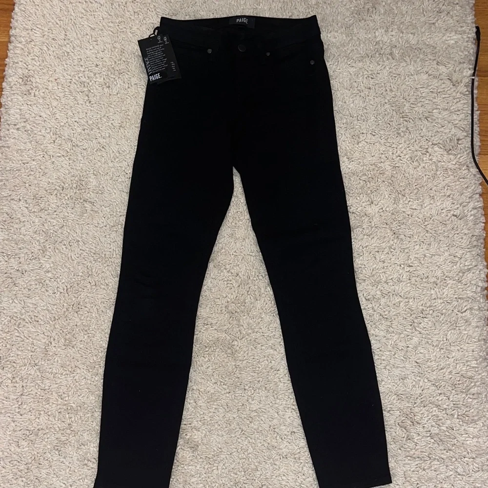 PAIGE Women's Black Stretch Jeans - Picture 2 of 8